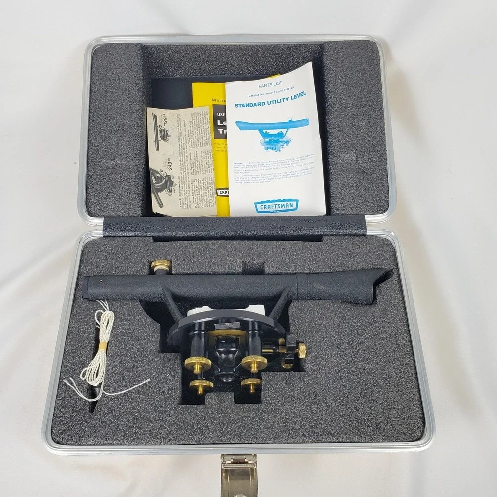 VTG Sears Craftsman 789.46105 Standard Utility Dumpy Level w/ Original Ad